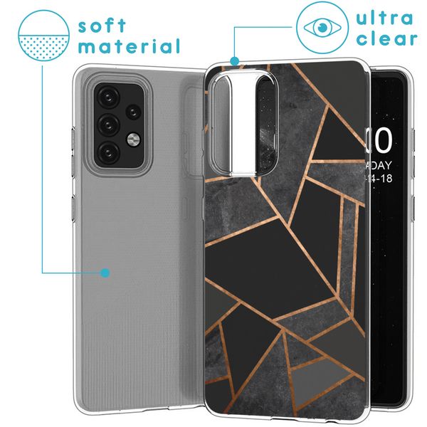 iMoshion Design hoesje voor Samsung Galaxy A52(s) (5G/4G) - Grafisch Koper / Zwart