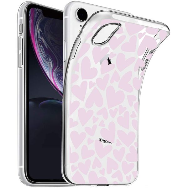 iMoshion Design hoesje iPhone Xr - Hartjes - Roze