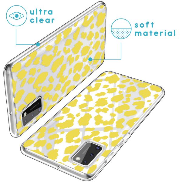 iMoshion Design hoesje Samsung Galaxy A41 - Luipaard - Geel