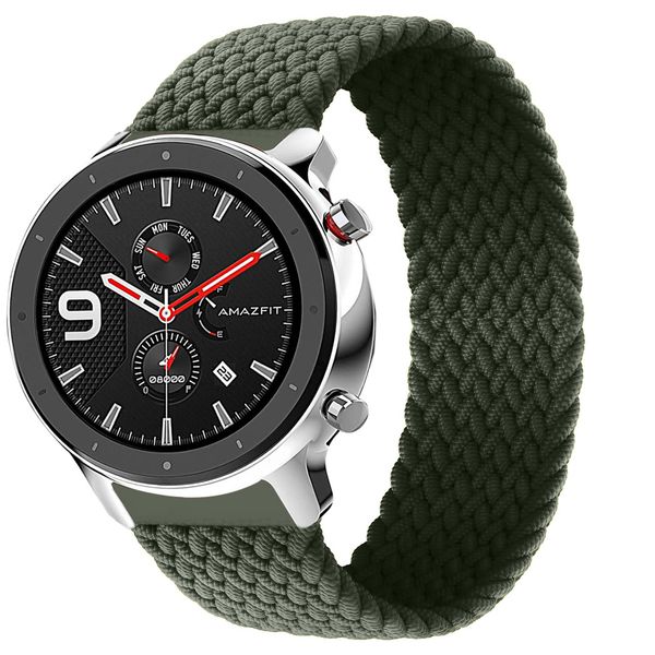 iMoshion Gevlochten nylon bandje Amazfit GTR - Donkergroen