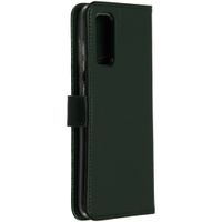 Selencia Echt Lederen Bookcase Samsung Galaxy S20 - Groen