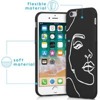 iMoshion Design hoesje iPhone 6 / 6s - Abstract Gezicht - Wit / Zwart