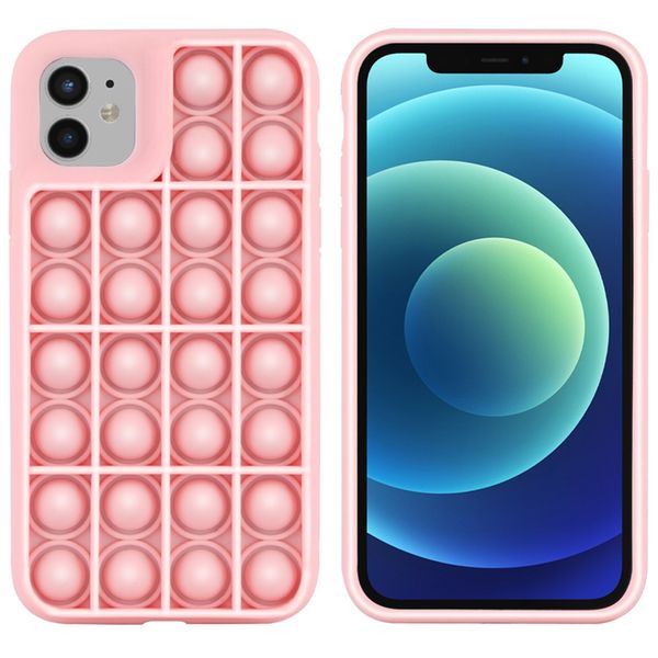 iMoshion Pop It Fidget Toy - Pop It hoesje iPhone 12 (Pro) - Roze