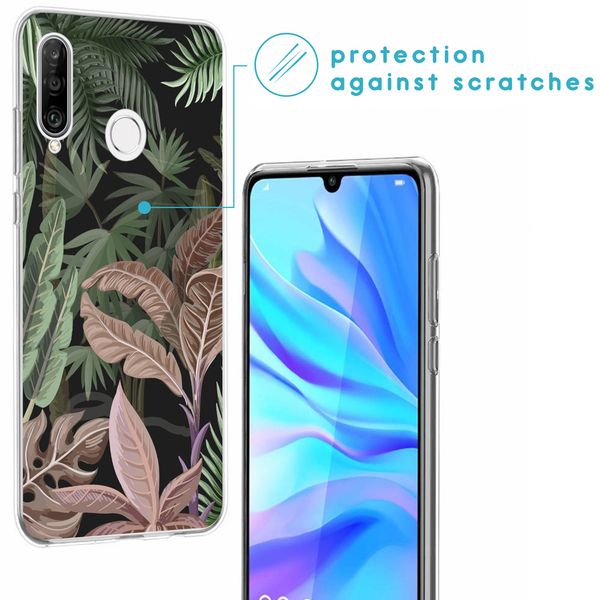 iMoshion Design hoesje Huawei P30 Lite - Jungle - Groen / Roze