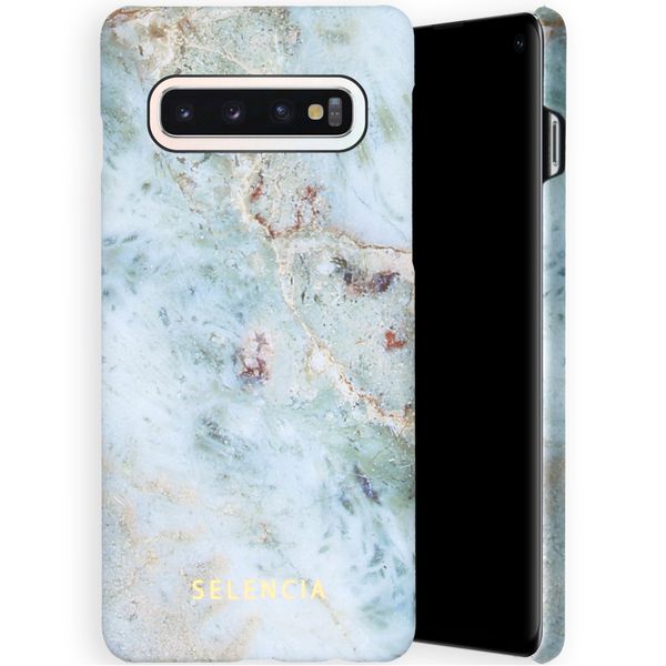 Selencia Maya Fashion Backcover Samsung Galaxy S10 - Marble Blue