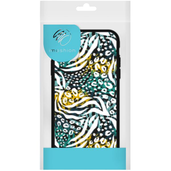 iMoshion Design hoesje iPhone Xr - Jungle - Wit / Zwart Groen