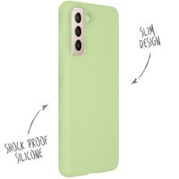 Accezz Liquid Silicone Backcover Samsung Galaxy S21 - Groen