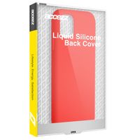 Accezz Liquid Silicone Backcover iPhone 12 (Pro) - Rood