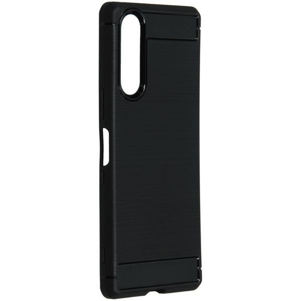 Brushed Backcover Sony Xperia 5 - Zwart