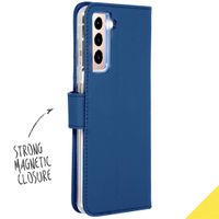 Accezz Wallet Softcase Bookcase Samsung Galaxy S21 - Donkerblauw