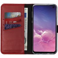 Selencia Echt Lederen Bookcase Samsung Galaxy S10e - Rood