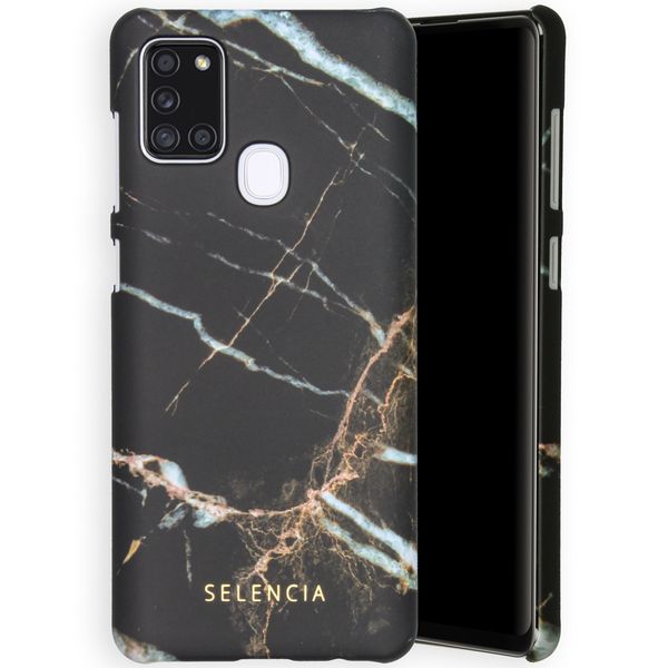 Selencia Maya Fashion Backcover Samsung Galaxy A21s - Marble Black