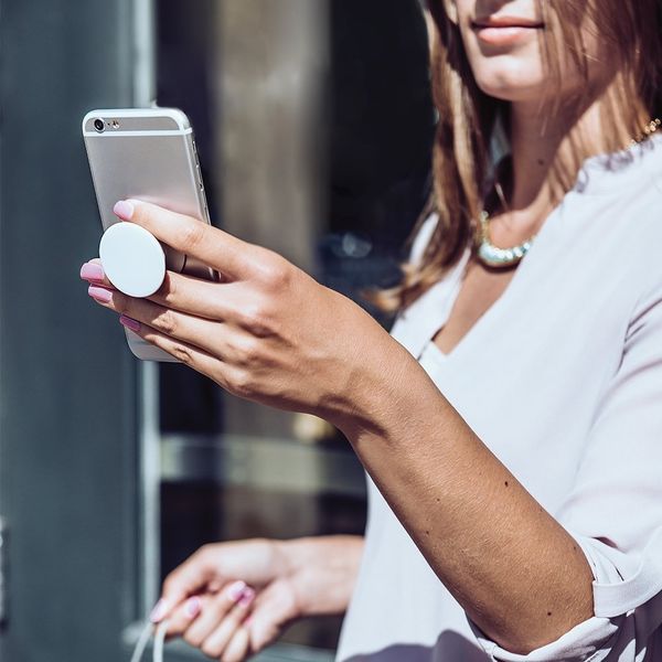 PopSockets Luxe PopGrip - Hammered Metal Silver