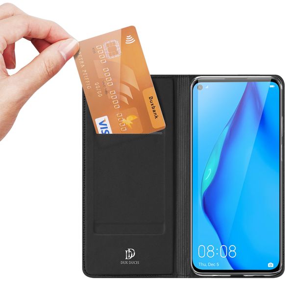 Dux Ducis Slim Softcase Bookcase Huawei P40 Lite - Zwart