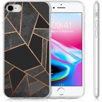 iMoshion Design hoesje iPhone SE (2022 / 2020) / 8 / 7 / 6s - Grafisch Koper / Zwart