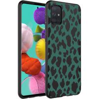 iMoshion Design hoesje Samsung Galaxy A71 - Luipaard - Groen / Zwart