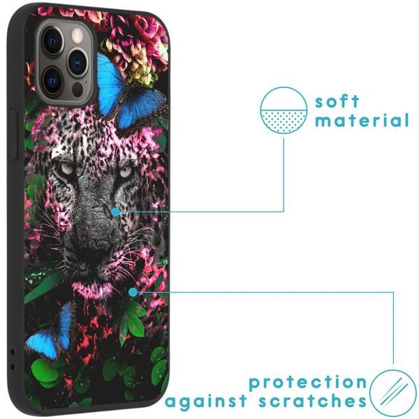 iMoshion Design hoesje iPhone 12 (Pro) - Jungle - Luipaard