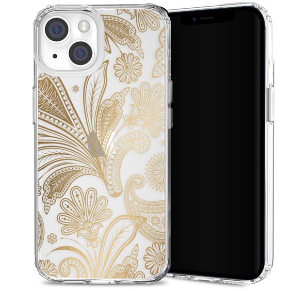 Selencia Fashion Extra Beschermende Backcover iPhone 14 Plus - Paisley Gold