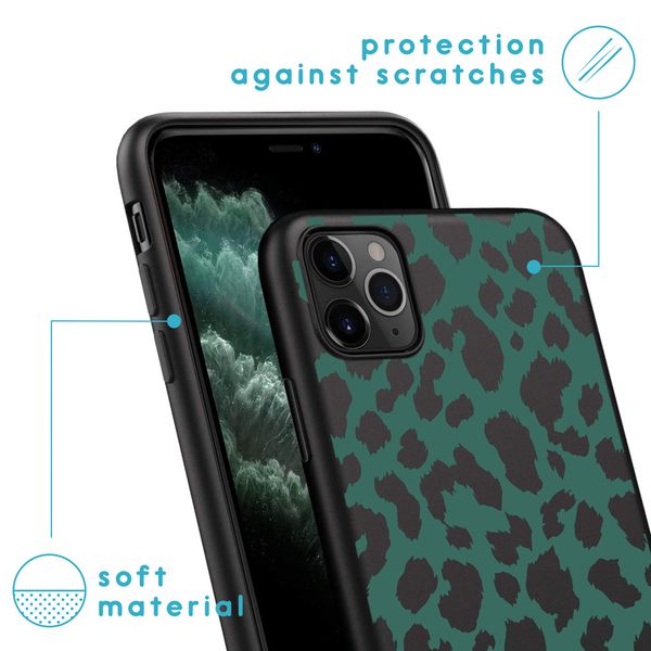 iMoshion Design hoesje iPhone 11 Pro - Luipaard - Groen / Zwart