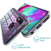 iMoshion Design hoesje Samsung Galaxy A40 - Hartjes - Zwart