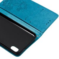 Klavertje Bloemen Bookcase Samsung Galaxy A10 - Turquoise