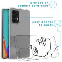 iMoshion Design hoesje Samsung Galaxy A52(s) (5G/4G) - Abstract Gezicht -Zwart