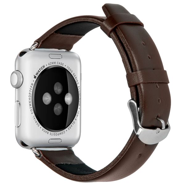 iMoshion Effen Lederen bandje Apple Watch Series 1-8 / SE - 38/40