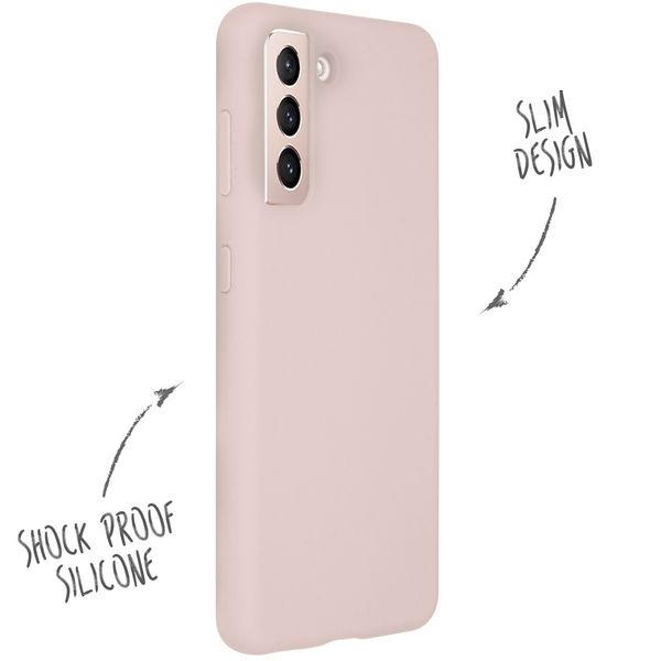 Accezz Liquid Silicone Backcover Galaxy S21 Plus - Roze