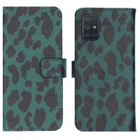 iMoshion Design Softcase Bookcase Samsung Galaxy A71 - Green Leopard