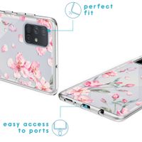 iMoshion Design hoesje Samsung Galaxy A71 - Bloem - Roze