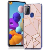 iMoshion Design hoesje Samsung Galaxy A21s - Grafisch Koper / Roze