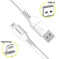 Accezz Lightning naar USB kabel iPhone 13 Pro - MFi certificering - 0,2 meter - Wit