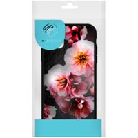 iMoshion Design hoesje iPhone 12 (Pro) - Bloem - Roze / Zwart