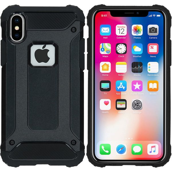 iMoshion Rugged Xtreme Backcover iPhone X - Zwart