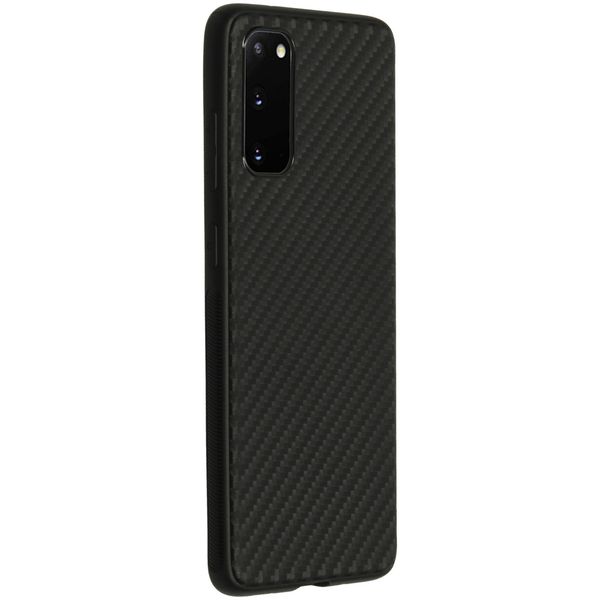 Carbon Softcase Backcover Samsung Galaxy S20 - Zwart