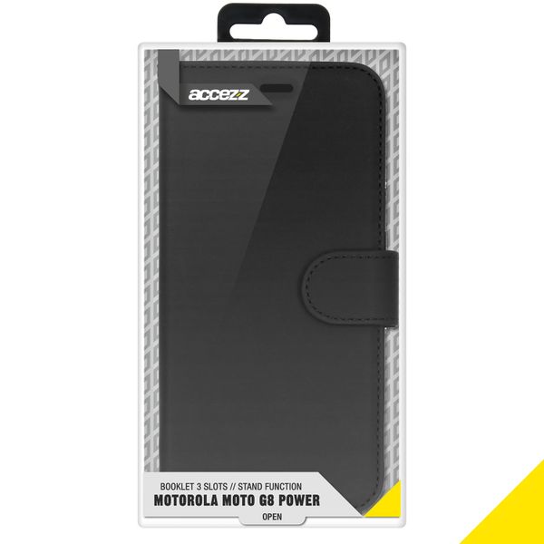 Accezz Wallet Softcase Bookcase Motorola Moto G8 Power - Zwart