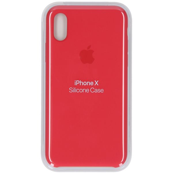 Apple Silicone Backcover iPhone X - Red Raspberry