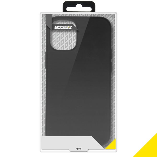 Accezz Liquid Silicone Backcover iPhone 12 Mini - Zwart