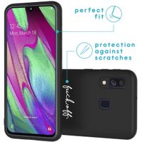 iMoshion Design hoesje Samsung Galaxy A40 - Fuck Off - Zwart