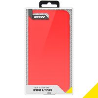 Accezz Liquid Silicone Backcover iPhone 8 Plus / 7 Plus - Rood