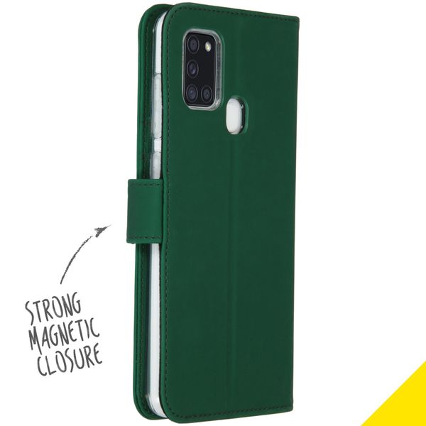 Accezz Wallet Softcase Bookcase Samsung Galaxy A21s - Groen