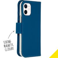 Accezz Wallet Softcase Bookcase iPhone 12 Mini - Blauw