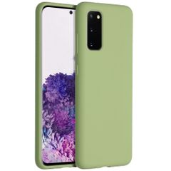 Accezz Liquid Silicone Backcover Samsung Galaxy S20 - Groen