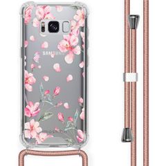 iMoshion Design hoesje met koord Samsung Galaxy S8 - Bloem - Roze