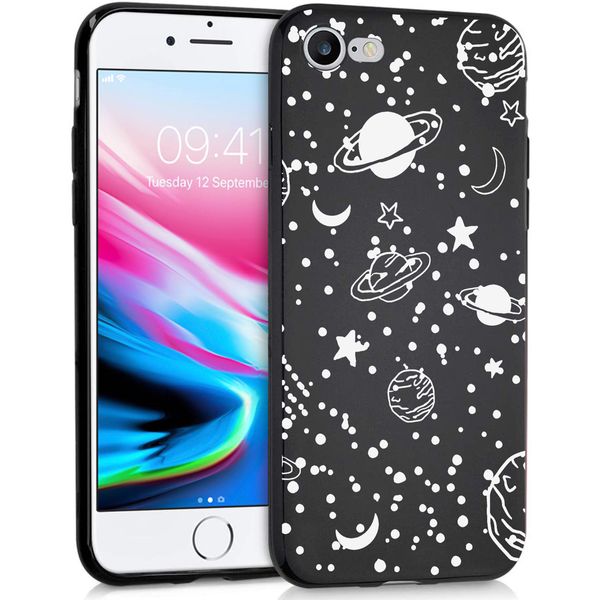 iMoshion Design hoesje iPhone SE (2022 / 2020) / 8 / 7  - Heelal - Wit