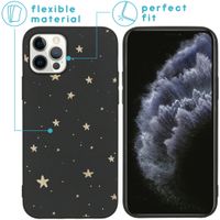 iMoshion Design hoesje iPhone 12 (Pro) - Sterren / Zwart