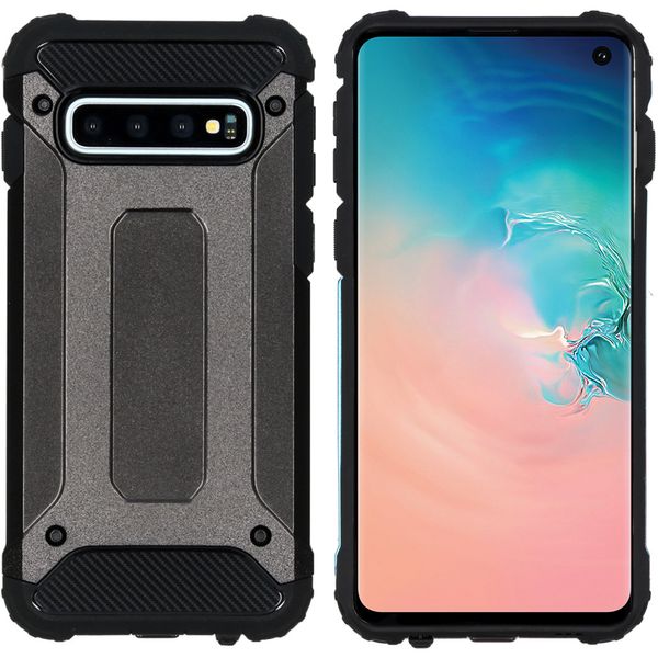 iMoshion Rugged Xtreme Backcover Samsung Galaxy S10 - Zwart