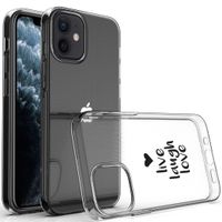 iMoshion Design hoesje iPhone 12 Mini - Live Laugh Love - Zwart