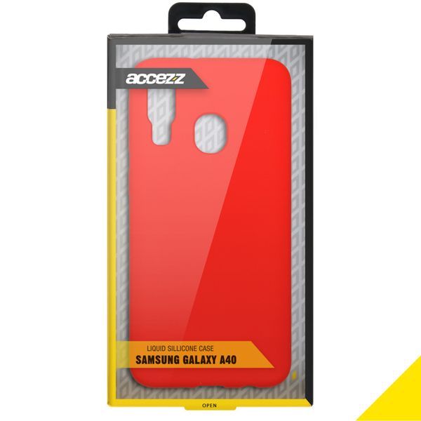 Accezz Liquid Silicone Backcover Samsung Galaxy A40 - Rood