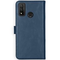 Selencia Echt Lederen Bookcase Huawei P Smart (2020) - Blauw